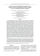 Pollen in the surface sediments of wetlands in the Becher Point area, southwestern Australia: A baseline for use in interpreting Holocene sequences