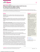 Effects of an exercise program on brain health outcomes for children with overweight or obesity