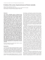 Evolution of the system of protected areas in Western Australia
