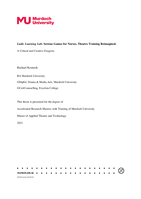 Ludic Learning Lab: Serious Games for Nurses. Theatre Training Reimagined