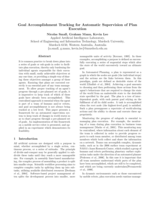 Goal accomplishment tracking for automatic supervision of plan execution