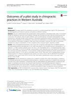 Outcomes of a pilot study in chiropractic practices in Western Australia