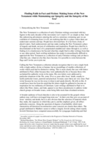Finding faith in fact and fiction: Making sense of the New Testament while maintaining our integrity and the integrity of the text
