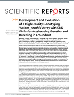 Development and evaluation of a high density genotyping ‘Axiom_Arachis’ array with 58 K SNPs for accelerating genetics and breeding in groundnut