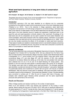 Weed seed bank dynamics in long term trials of conservation agriculture