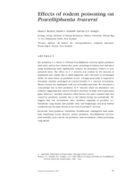 Effects of rodent poisoning on Powelliphanta traversi