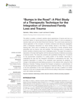 “Bumps in the Road”: A pilot study of a therapeutic technique for the integration of unresolved family loss and trauma