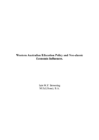 Western Australian education policy and neo-classic economic influence