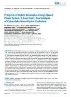 Prospects of hybrid renewable energy-based power system: A case study, post analysis of Chipendeke Micro-Hydro, Zimbabwe
