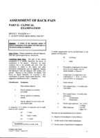 Assessment of back pain: Part II - Clinical examination