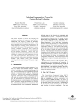 Selecting components: a process for context-driven evaluation