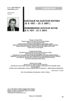 Remembering Gustave Rathe: 8.8.1921-23.5.2007