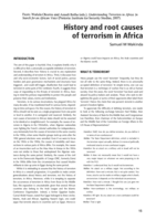 History and root causes of terrorism in Africa