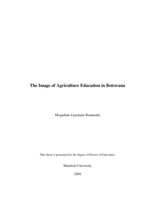 The image of agriculture education in Botswana