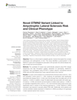 Novel STMN2 variant linked to amyotrophic lateral sclerosis risk and clinical phenotype