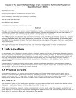 Issues in the user interface design of an interactive multimedia program on scientific inquiry skills