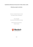 Qualitative behavioural assessment of Bos indicus cattlefollowing surgical castration