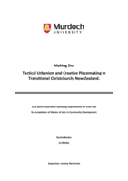 Making do: Tactical urbanism and creative placemaking in transitional Christchurch, New Zealand