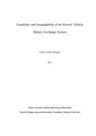 Feasibility and sustainability of an electric vehicle battery exchange system