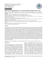 Relay intercropping improves growth and fiber quality of Bt Cotton