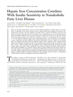 Hepatic iron concentration correlates with insulin sensitivity in nonalcoholic fatty liver disease