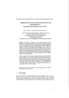 Application of a data mining framework for the identification of agricultural production areas in WA