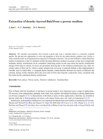Extraction of density-layered fluid from a porous medium