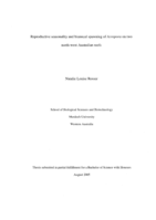 Reproductive seasonality and biannual spawning of Acropora on two north-west Australian reefs
