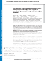 Overexpression of aromatase associated with loss of heterozygosity of the STK11 gene accounts for prepubertal gynecomastia in boys with Peutz-Jeghers Syndrome