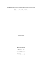 The relationship between breakfast, academic performance and vigilance in school aged children