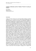Linguistic arbitrariness and the ‘Nebulous’ world of vorstellung in Saussure