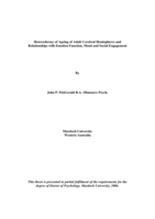 Heterochrony of ageing of adult cerebral hemispheres and relationships with emotion function, mood and social engagement