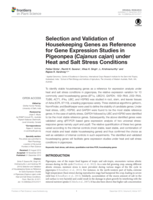 Selection and validation of housekeeping genes as reference for gene expression studies in Pigeonpea (Cajanus cajan) under heat and salt stress conditions