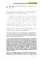 Managing Universities: a Question of Degree