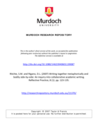 Writing together metaphorically and bodily side‐by‐side: An inquiry into collaborative academic writing