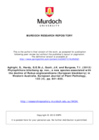 Phytophthora bilorbang sp. nov., a new species associated with the decline of Rubus anglocandicans (European blackberry) in Western Australia