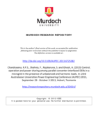 Control, operation and power sharing among parallel converter-interfaced DERs in a microgrid in the presence of unbalanced and harmonic loads