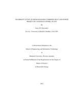 Feasibility study of biomass-based combined heat and power project in Canadian sawmill plant