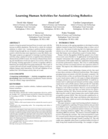 Learning human activities for assisted living robotics