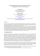Understanding requirements engineering process: a challenge for practice and education