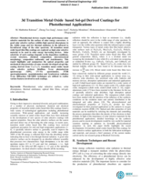 3d transition metal oxide based sol-gel derived coatings for photothermal applications