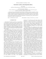 Si-H clusters, defects, and hydrogenated silicon