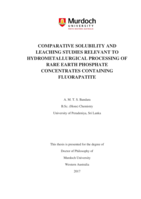 Comparative solubility and leaching studies relevant to hydrometallurgical processing of rare earth phosphate concentrates containing fluorapatite