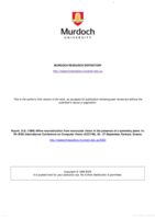 Affine reconstruction from monocular vision in the presence of a symmetry plane