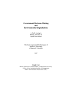 Government decision-making and environmental degradation: a study relating to mining activities in Papua New Guinea