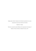 Judging rapid resolutions: Insight into the information requirements for accurate categorisation using exposure duration and resolution