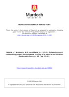 Scheduling and conducting power performance testing of a small wind turbine