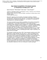 Age-related susceptibility of Eucalyptus species to Phytophthora boodjera prov. nom