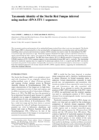 Taxonomic identity of the Sterile Red Fungus inferred using nuclear rDNA ITS 1 sequences