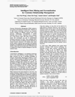 Intelligent data mining and personalisation for customer relationship management